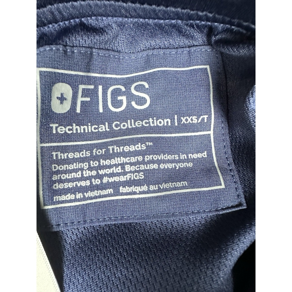 FIGS Women Scrub Pants XXS Tall Navy Blue Yola Skinny Technical Collection - Picture 8 of 8